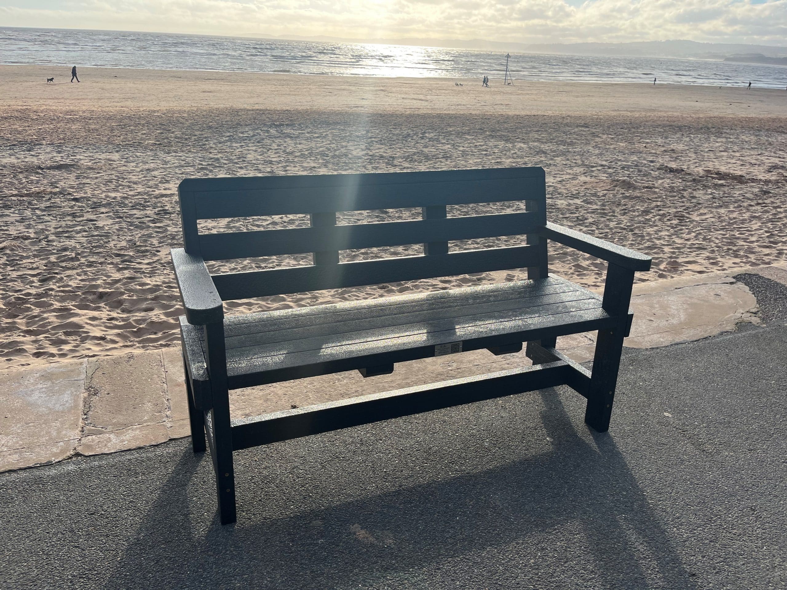 Sustainable recycled plastic outdoor furniture bench by DCW Polymers durable long-lasting - Falmouth