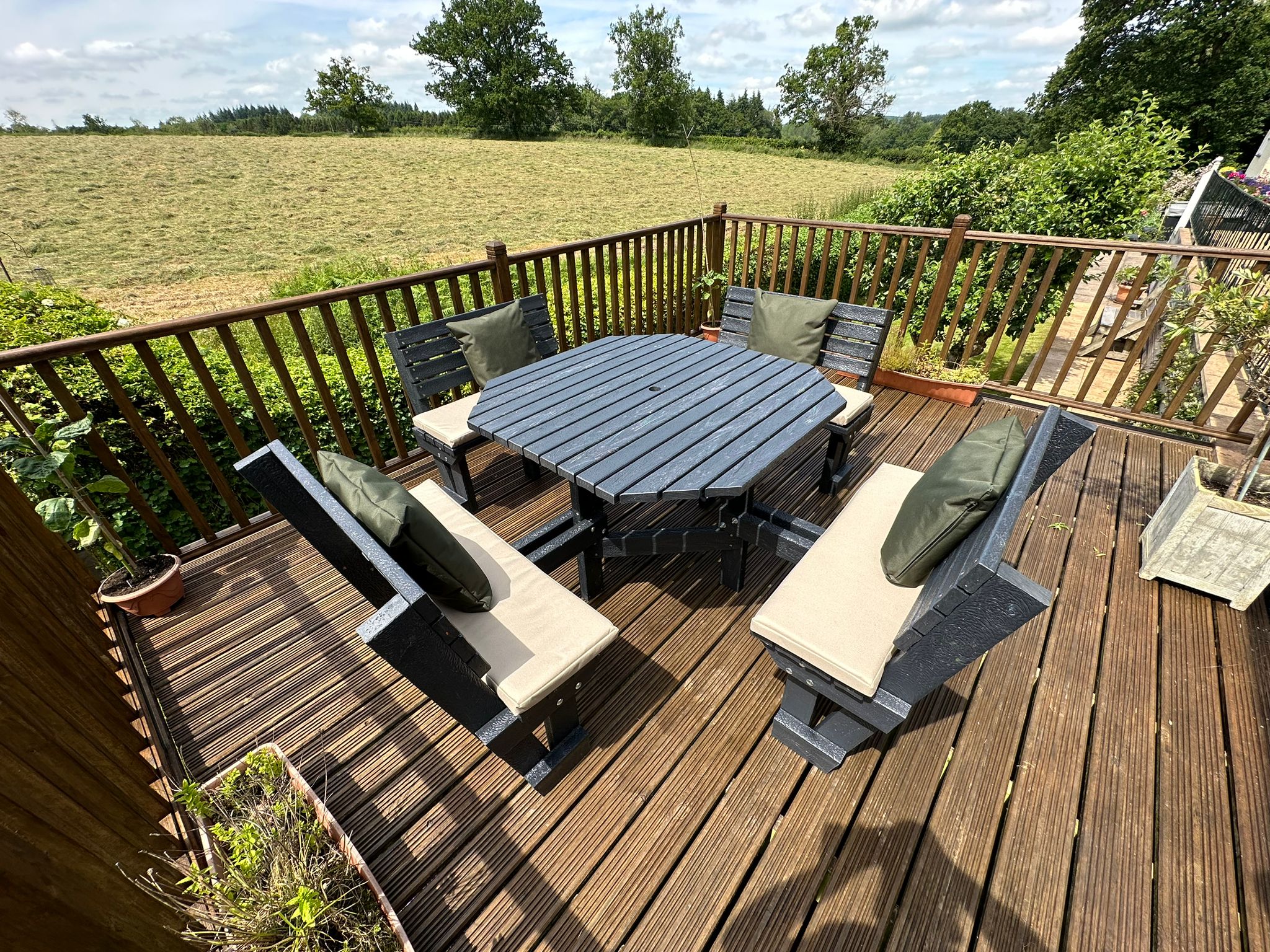 Outdoor waterproof furniture cushions made in Devon