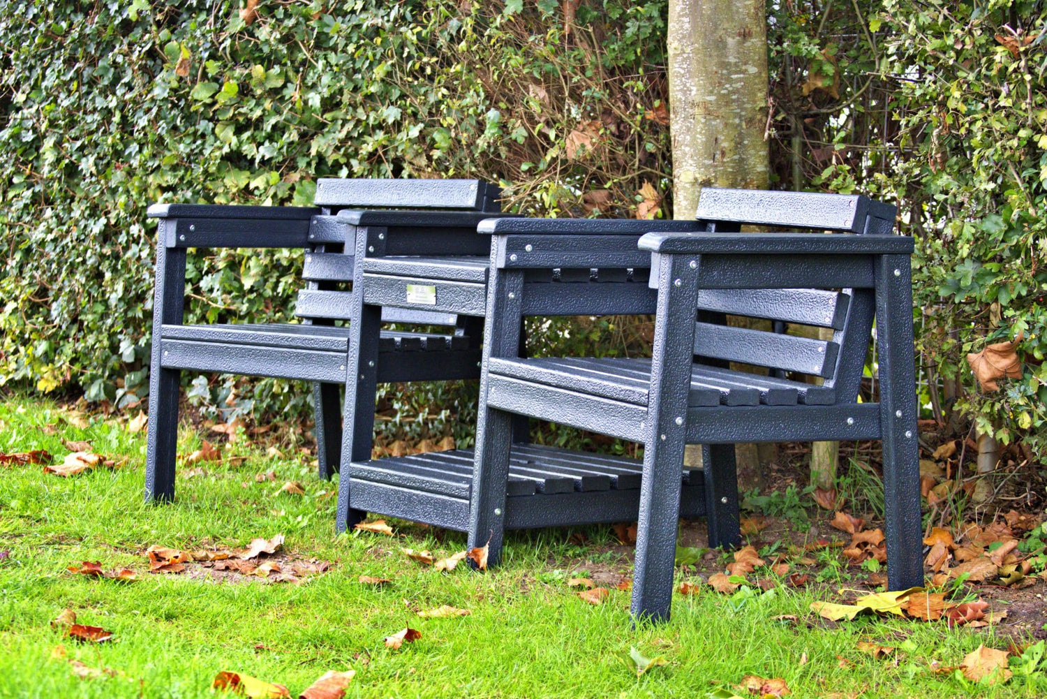 NEW Recycled Plastic Companion Seat | Black | Wide Seat | Sustainable & Comfortable