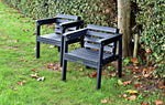 Recycled Plastic Garden Chair | 600mm Seat Width | Black | Sustainable & Comfortable