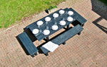 Padstow large luxury outdoor dining set handmade from recycled plastic, sustainable and durable