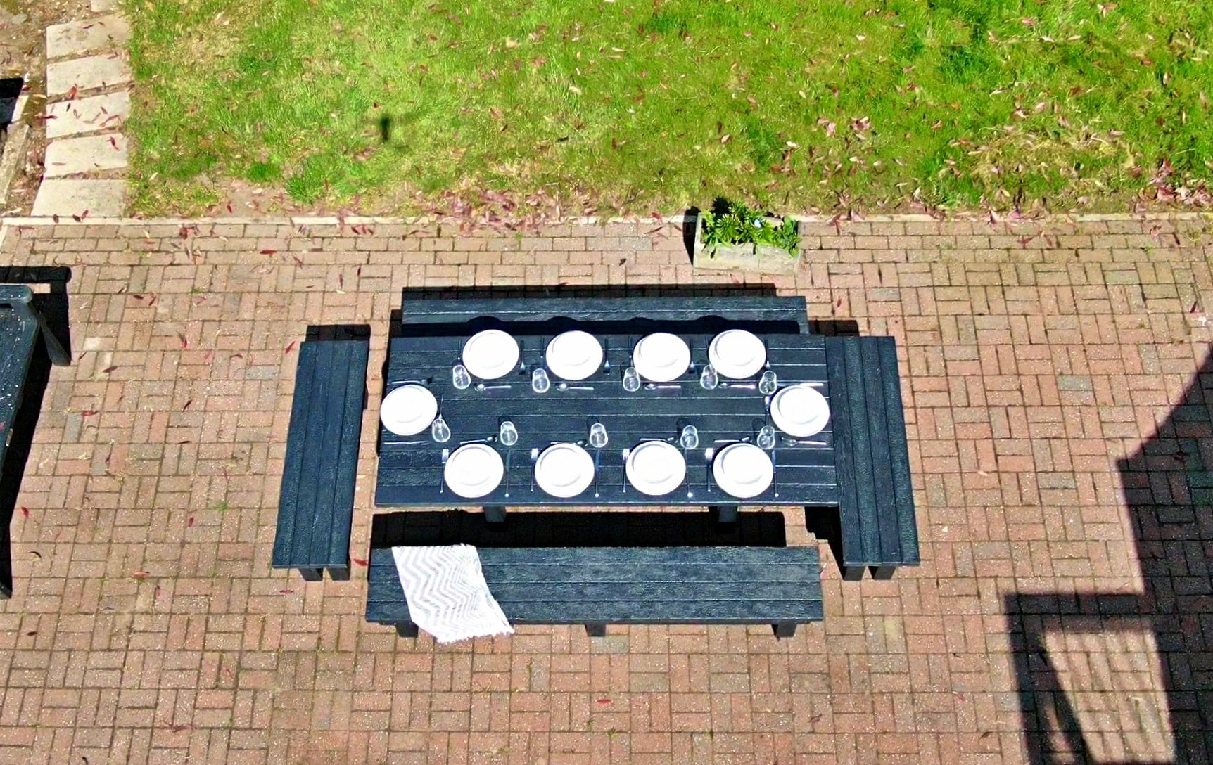 Padstow large luxury outdoor dining set handmade from recycled plastic, sustainable and durable