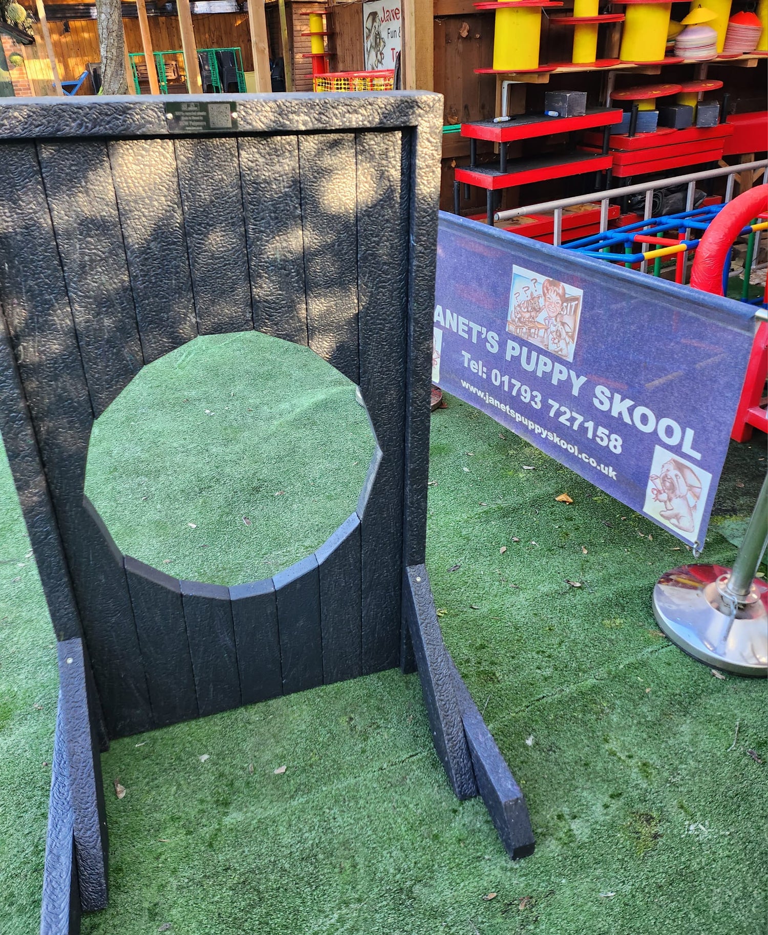 Sustainable recycled plastic dog agility by DCW Polymers durable long-lasting - Hoop jump