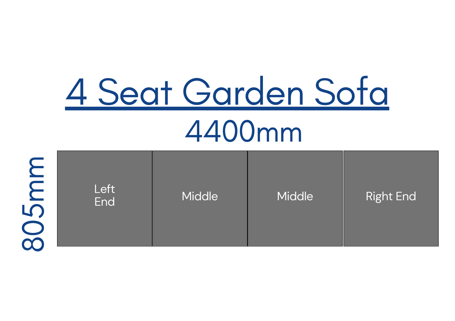 Large garden sofa set 4 seater