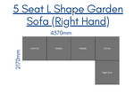 5 seat l shape