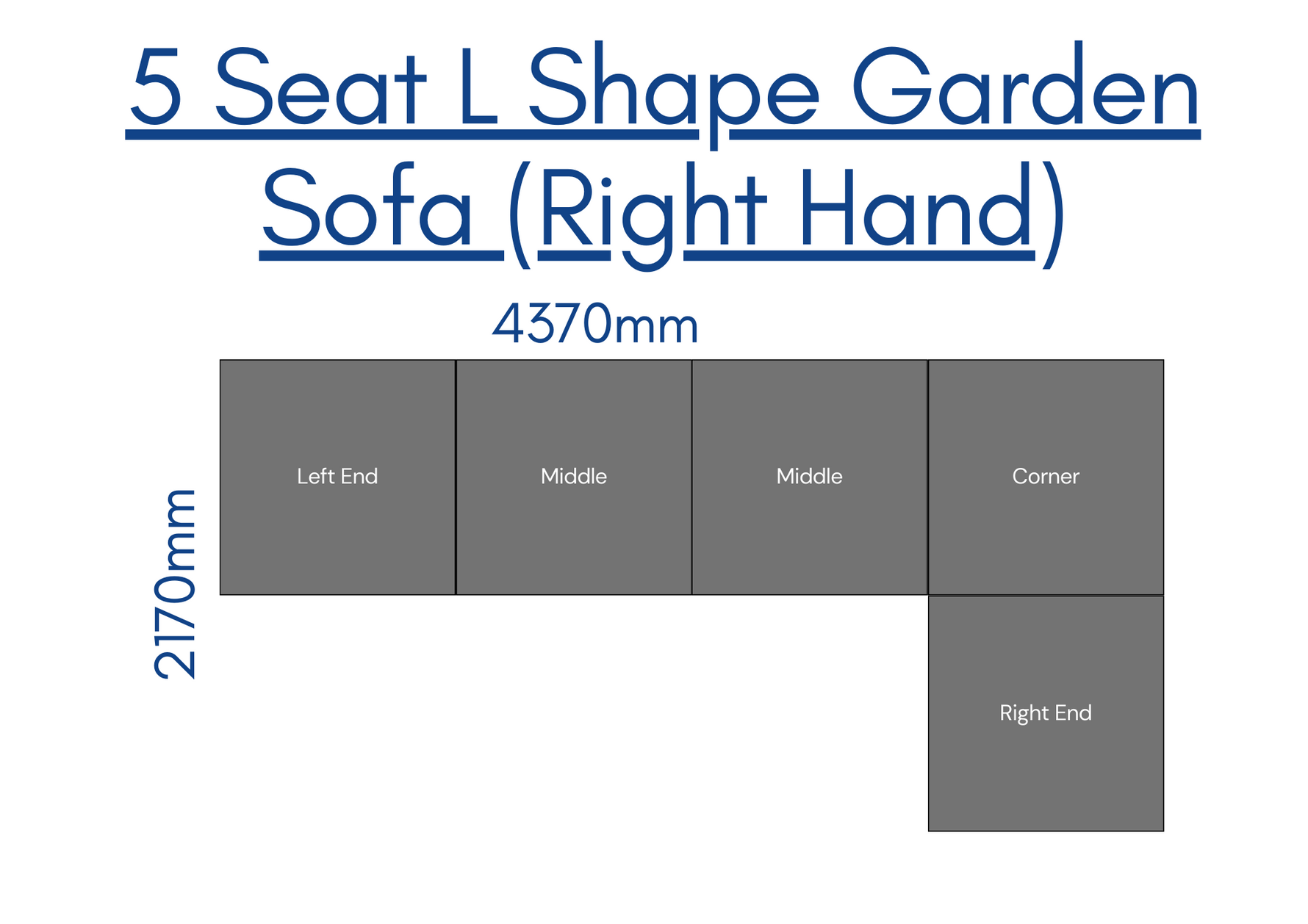 5 seat l shape
