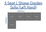 5 Seat Outdoor Corner Sofa Left
