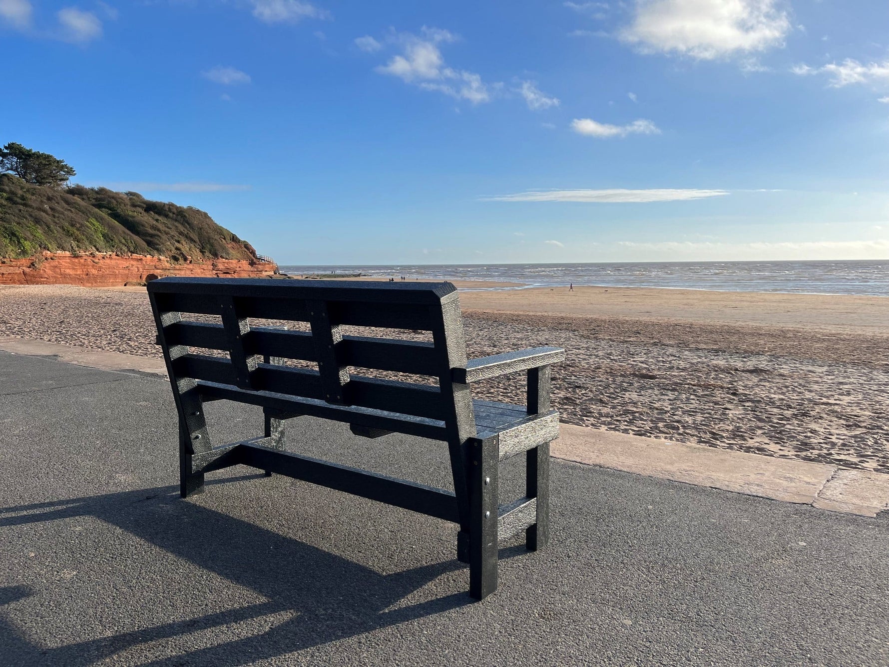 Sustainable recycled plastic outdoor furniture bench by DCW Polymers durable long-lasting - Falmouth