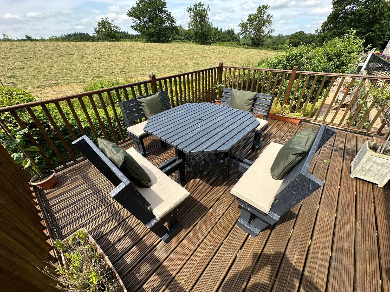 Outdoor waterproof furniture cushions made in Devon