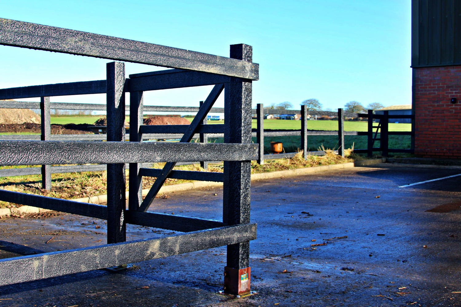 Sustainable post and rail fencing installed at Devon Air Ambulance