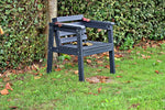Recycled Plastic Garden Chair | 600mm Seat Width | Black | Sustainable & Comfortable