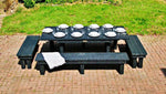 Padstow large luxury outdoor dining set handmade from recycled plastic, sustainable and durable